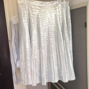 Silver sparkling midi skirt